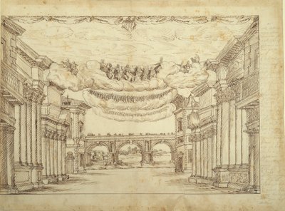 De buitenwijken van een grote stad, ca.1639 door Inigo Jones