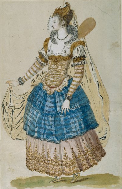 Gemaskeerde gevleugelde figuur door Inigo Jones
