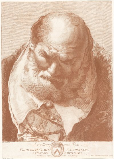 Portret van Friderico Comiti Savorniano door Innocente Alessandri