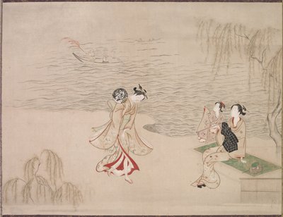 Schoonheden aan de Kust, ca. 1765-1792 door Ippitsusai Bunchō