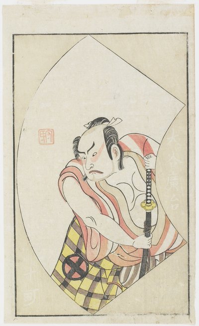 De acteur O_tani Hiroji als Jukka, januari 1770 door Ippitsusai Bunchō