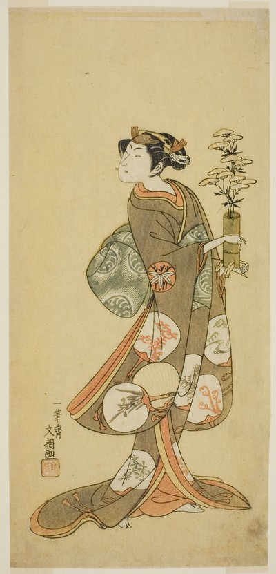 De Acteur Yamashita Kyonosuke I in een Vrouwenrol door Ippitsusai Bunchō