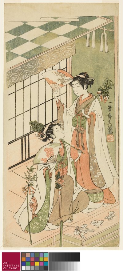 De Heiligdom Dansers door Ippitsusai Bunchō