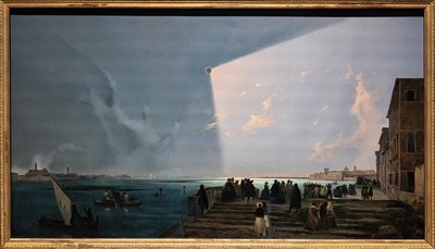 Zonsverduistering bij de fondamenta Nuove door Ippolito Caffi