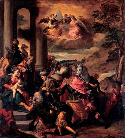 De aanbidding der wijzen door Ippolito Scarcella