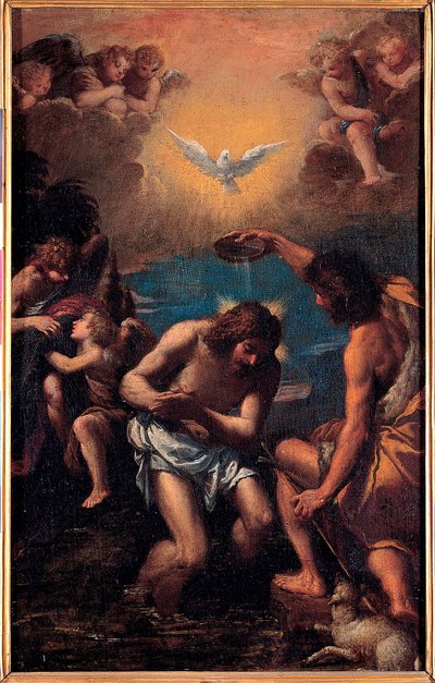 De doop van Christus door Ippolito Scarcella