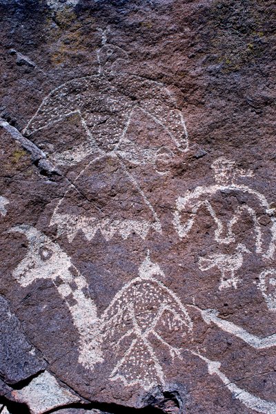 Anasazi rotstekeningen gevonden in New Mexico door Ira Block