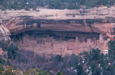 Cliff Palace in Mesa Verde National Park, gelegen in de zuidwestelijke hoek van de staat. door Ira Block