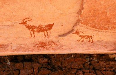 Rotstekeningen van de Anasazi en andere pueblo-bewonende vroege inwoners van de Vier Hoeken... door Ira Block