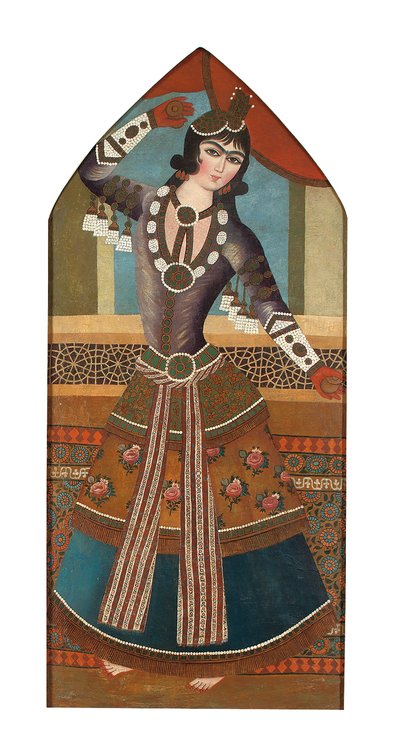 Een Qajar Dansend Meisje, c.1840 door Iranian School