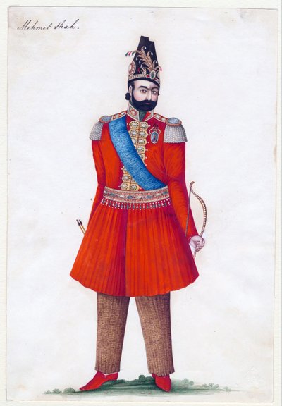 Mohammad Shah Qajar (1808-1848), koning van Perzië door Iranian School