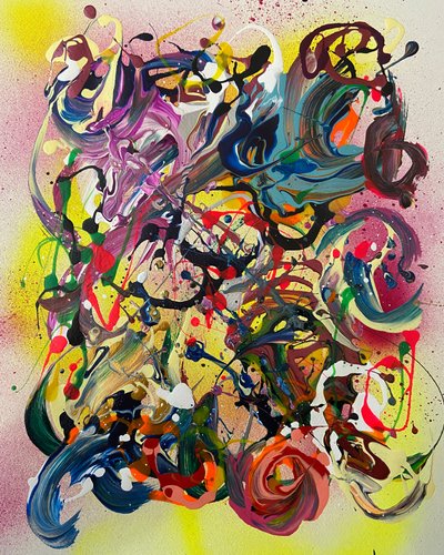 Levendige abstracte krullen door Irene Chua