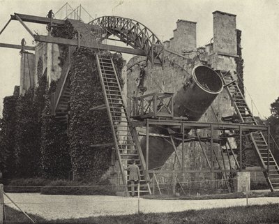 De Grote Rosse Telescoop, Birr Castle, Kings County (zwart-wit foto) door Irish Photographer