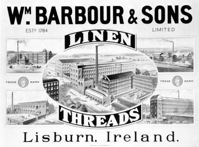 Advertentie voor Wm. Barbour en Zonen door Irish School
