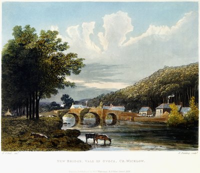 Nieuwe brug, Vale of Ovoca, Co. Wicklow, 1835 door Irish School