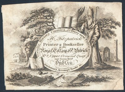 Handelskaart, H Fitzpatrick (gravure) door Irish School