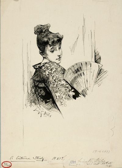 Een kostuumstudie door Irving Ramsay Wiles