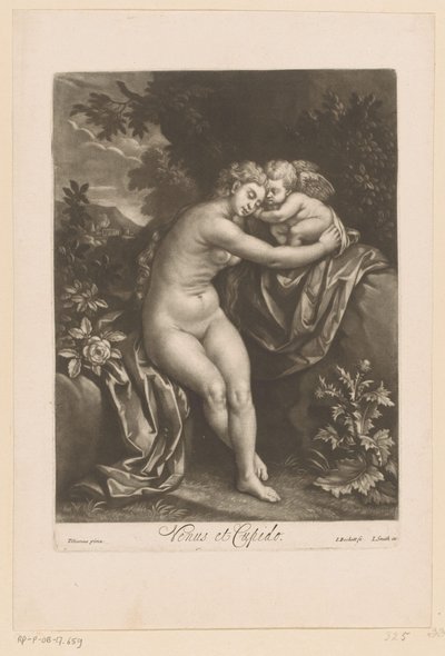 Venus en Cupido door Isaac Beckett