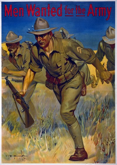 Mannen gezocht voor het leger, 1914 door Isaac Brewster Hazelton