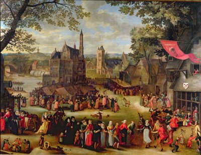 Een Vlaamse kermis door Isaac Claesz Swanenburgh