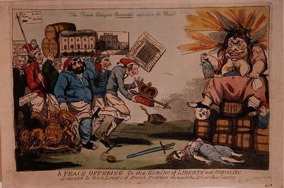 Een Vredesoffer aan de Geest van Vrijheid en Gelijkheid door Isaac Cruikshank
