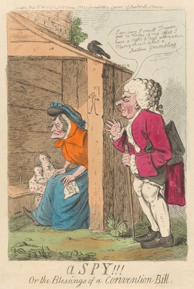 Ein Spion!!! oder die Segnungen eines Konventionsgesetzes door Isaac Cruikshank