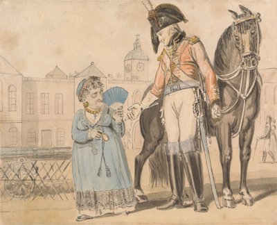 Komisch lied: De dappere dragonder door Isaac Cruikshank