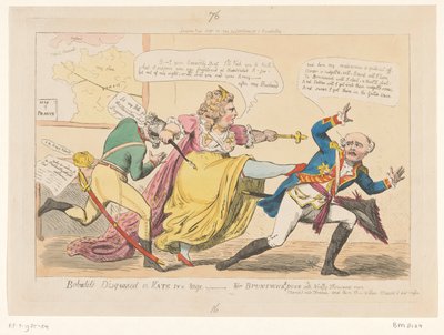 Spotprent op Catherina II, 1792 door Isaac Cruikshank