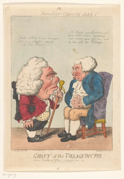 Spotprent op de dorpsarts, 1799 door Isaac Cruikshank