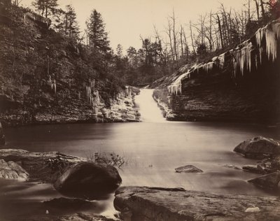Lula Lake, Bovenste Watervallen, Lookout Mountain, Georgia door Isaac H. Bonsall