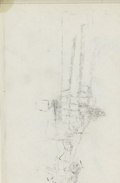 Abklatsch van de krijttekening op blad 25 verso door Isaac Israels