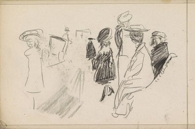 Figuren, mogelijk in een park door Isaac Israels