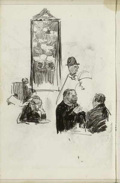 Mannen in een etablissement door Isaac Israels