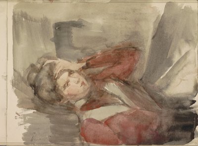 Portret van een onbekende jonge vrouw door Isaac Israels