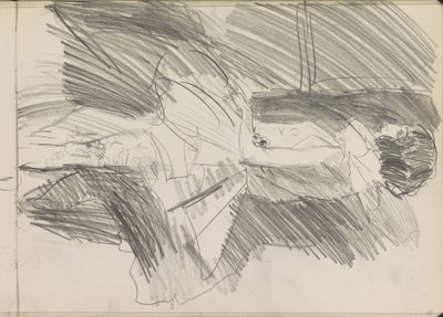 Staande danseres, in profiel door Isaac Israels