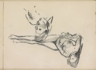 Twee studies van een liggend vrouwelijk naakt door Isaac Israels