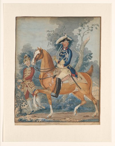 Willem V te paard door Isaac Lodewijk la Fargue van Nieuwland
