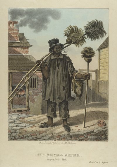 Schoorsteenveger, plaat 11 uit Schetsen van karakter..., 1838 door Isaac Mendes Belisario
