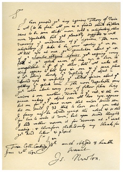 Brief van Sir Isaac Newton aan William Briggs, 20 juni 1682 door Isaac Newton