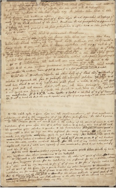 De jacht op de Groene Leeuw, verso, ca. 1700 door Isaac Newton
