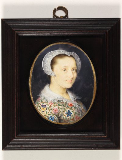 Elizabeth Harding, mevrouw Isaac Oliver door Isaac Oliver