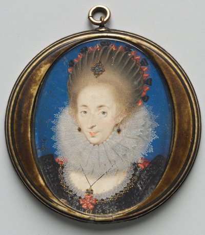 Portret van Lucy Russell, Gravin van Bedford, née Harrington, 1612 door Isaac Oliver