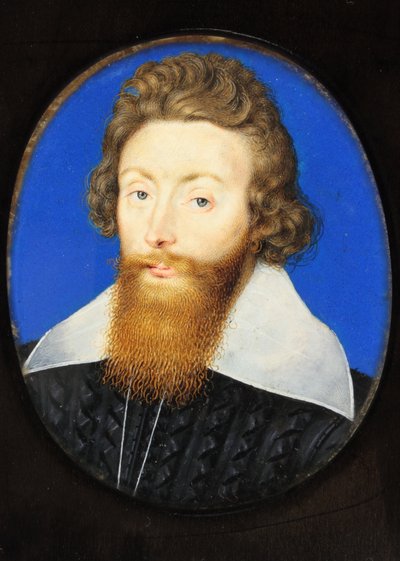 Sir Richard Liveson (Leveson), Vice-admiraal van Engeland (aquarel op perkament) door Isaac Oliver