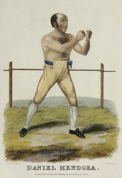 Daniel Mendoza, gegraveerd door P. Roberts, gepubliceerd in 1822 door Isaac Robert (after) Cruikshank