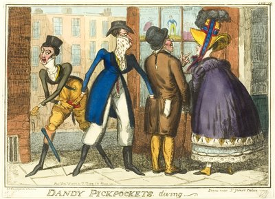 Dandy zakkenrollers duiken door Isaac Robert Cruikshank