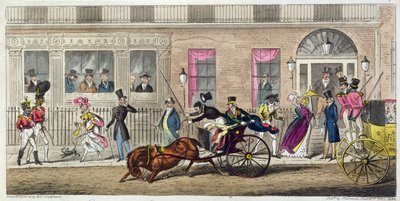 Exterieur van Fishmongers Hall, een regelmatige storing, 1824 door Isaac Robert Cruikshank