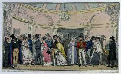 Vertrek uit de Opera, uitgegeven door C. Smith door Isaac Robert Cruikshank