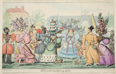 Monstrositeiten van 1827, gepubliceerd 1835 door Isaac Robert Cruikshank