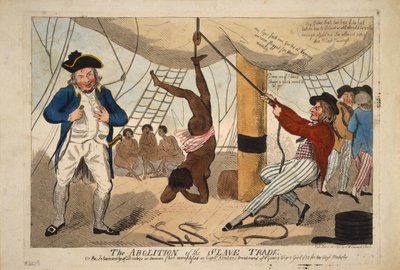 De Afschaffing van de Slavenhandel, of de onmenselijkheid van handelaren in menselijk vlees geïllustreerd in Captn. door Isaac Robert Cruikshank
