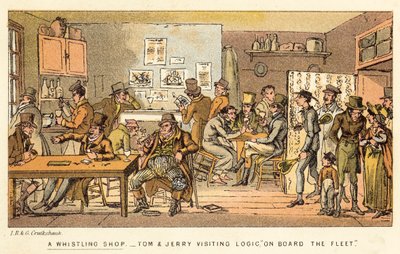Een fluitwinkel door Isaac, Robert and George Cruikshank